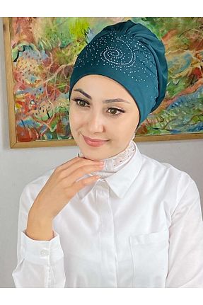 روسری آبی کرپ BUTİKAMBAR - کد 349503856