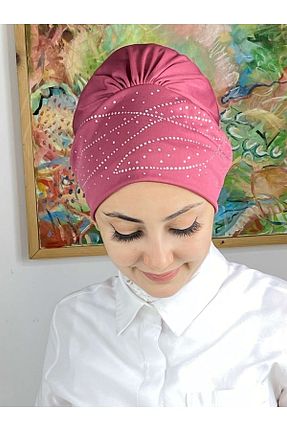 روسری صورتی کرپ BUTİKAMBAR - کد 349504785
