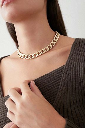 گردنبند جواهر طلائی زنانه روکش طلا Genel Markalar - کد 783730307