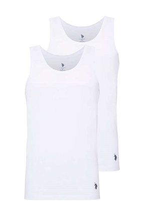 رکابی سفید مردانه پنبه ای U.S. Polo Assn. - کد 348913616