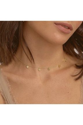 گردنبند نقره طلائی زنانه کد 349046738