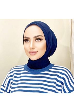 شال سرمه ای زنانه پلی استر avzen şal - کد 349229197