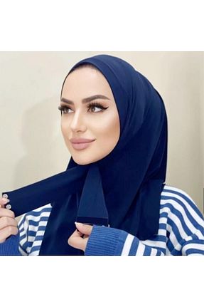 شال سرمه ای زنانه پلی استر avzen şal - کد 349229197
