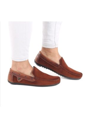 کفش کژوال قهوه ای مردانه جیر پاشنه کوتاه ( 4 - 1 cm ) پاشنه ساده کد 38621847