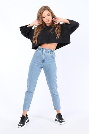 شلوار جین آبی زنانه پاچه لوله تفنگی MAKRAS EXCLUSIVE - کد 307219890