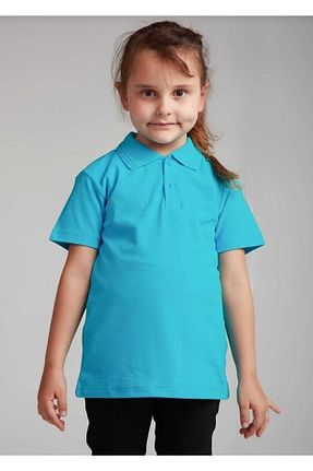 پولوشرت فیروزه ای بچه گانه پنبه ای Nacar - کد 348583757