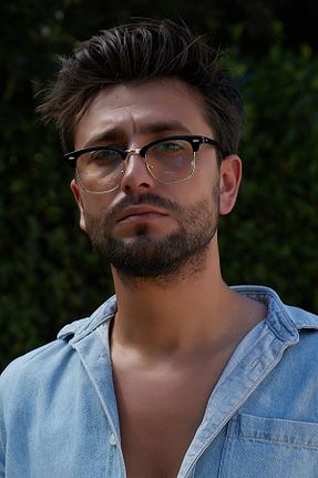 عینک محافظ نور آبی مشکی مردانه مات Castello - کد 348788488