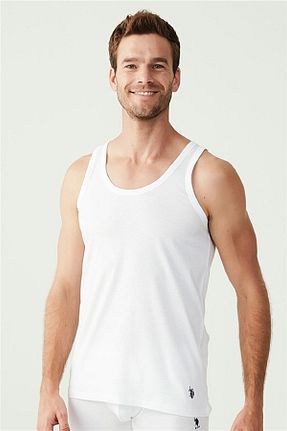 رکابی سفید مردانه پنبه ای U.S. Polo Assn. - کد 348913616