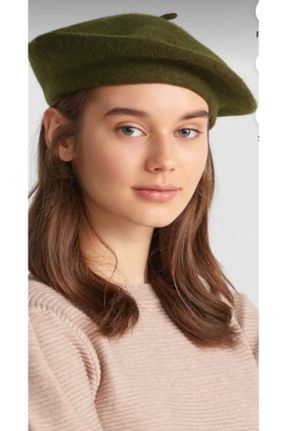کلاه پشمی سبز زنانه اکریلیک کد 349098061