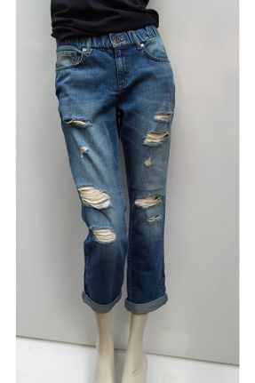 شلوار جین آبی زنانه فاق بلند جین کد 349215512