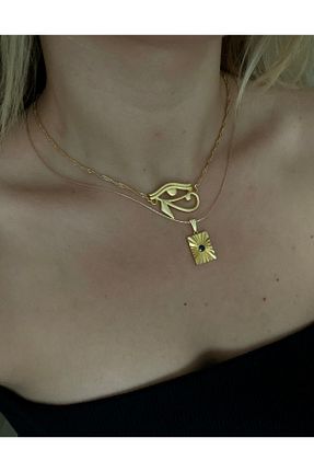 گردنبند جواهر طلائی زنانه روکش طلا Nurşah Özcan Store - کد 349254905