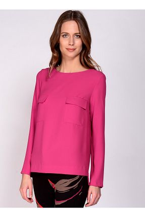 بلوز صورتی زنانه ساده House Of Camellia - کد 42213461