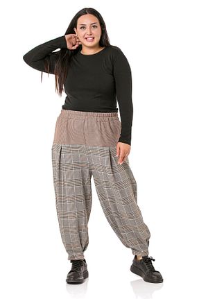 شلوار سایز بزرگ مشکی زنانه پلی استر DISENTIS MODEST - کد 349329125