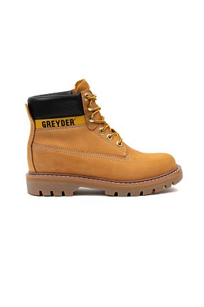 بوت / نیم بوت زرد زنانه چرم خالص Greyder - کد 349354128