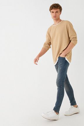 شلوار جین آبی مردانه پاچه تنگ Koton - کد 334432748