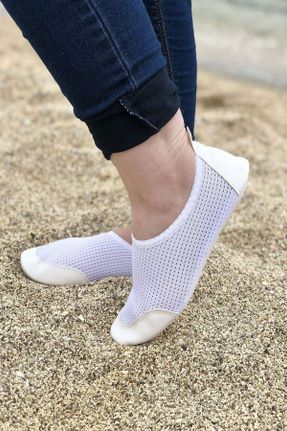 کفش ساحلی سفید زنانه پارچه نساجی کد 311114589