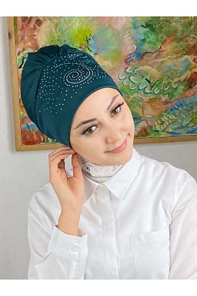 روسری آبی کرپ BUTİKAMBAR - کد 349503856
