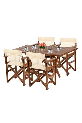 ست باغچه قهوه ای چوب Bahçeme - کد 349950969
