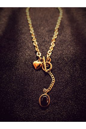 گردنبند استیل ( فولاد ) طلائی زنانه استیل (فولاد) Rasa Bijuteri - کد 349965018
