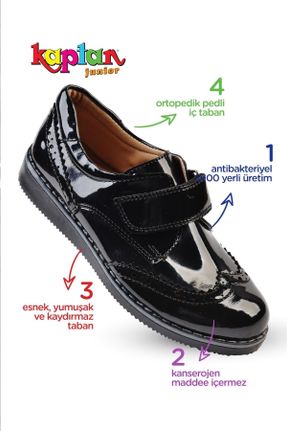 کفش کژوال مشکی بچه گانه چرم مصنوعی پاشنه کوتاه ( 4 - 1 cm ) پاشنه ساده کد 350036584
