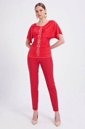 بلوز قرمز زنانه ساده Balizza - کد 350286604