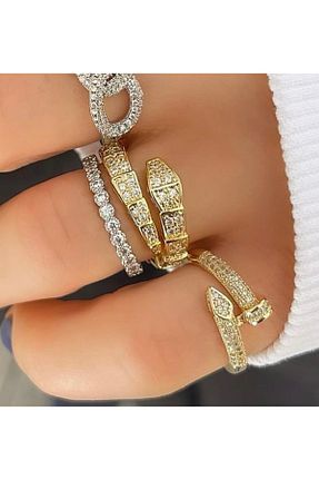 انگشتر جواهر طلائی زنانه زیرکن Pinery Jewels - کد 350023990