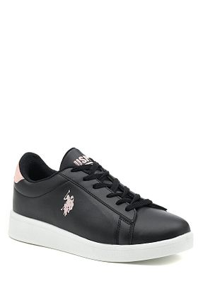کفش اسنیکر مشکی زنانه بند دار U.S. Polo Assn. - کد 231038255