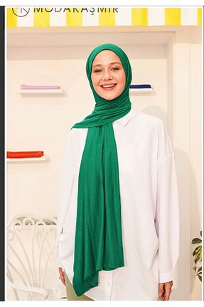 شال سبز زنانه ویسکون Modakaşmir - کد 350328677