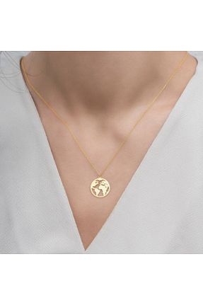 گردنبند نقره طلائی زنانه 925 عیار GÜMÜŞ - کد 351041913