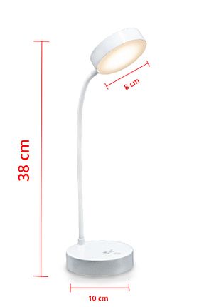 چراغ مطالعه / رومیزی سفید پلاستیک The Wlue - کد 74733369