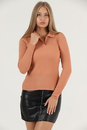 پلیور صورتی زنانه ساده VERA LİFE - کد 350662664