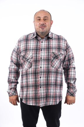 پیراهن مشکی مردانه سایز بزرگ پنبه - پلی استر کد 352427052