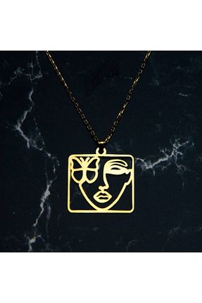 گردنبند نقره طلائی زنانه 925 عیار GÜMÜŞ - کد 351870938
