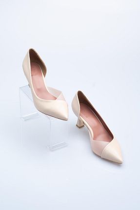 کفش کلاسیک بژ زنانه چرم مصنوعی lizshoe - کد 351182540