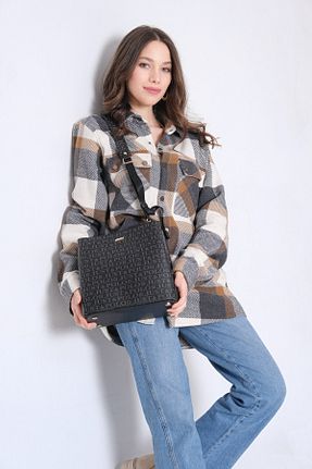 کیف پستچی مشکی زنانه چرم مصنوعی Just Polo - کد 75207114