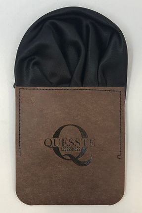 دستمال جیبی مشکی مردانه میکروفیبر Quesste Accessory - کد 75623134