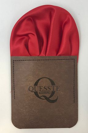 دستمال جیبی قرمز مردانه میکروفیبر Quesste Accessory - کد 75623286