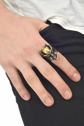 انگشتر جواهر طلائی مردانه روکش طلا LABALABA - کد 3808708