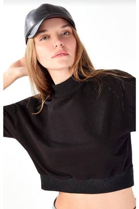 کلاه مشکی زنانه چرم خالص EKstore - کد 76159224