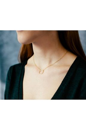 گردنبند نقره طلائی زنانه 925 عیار GÜMÜŞ - کد 351040665