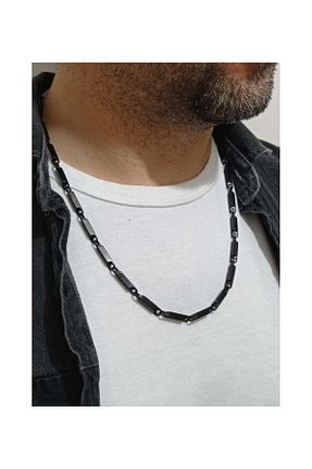 گردنبند استیل ( فولاد ) مشکی مردانه استیل (فولاد) Çelik - کد 353157388