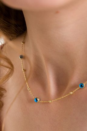 گردنبند نقره طلائی زنانه 925 عیار ANDA - کد 353640752