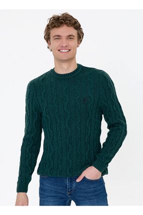 پلیور سبز مردانه ساده U.S. Polo Assn. - کد 353651709