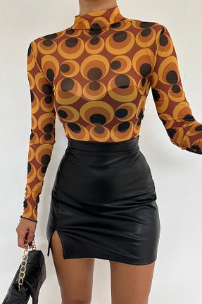 بلوز نارنجی زنانه ساده Hera Moda - کد 353983914