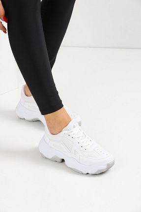 کفش اسنیکر سفید زنانه بند دار en7 - کد 353252214