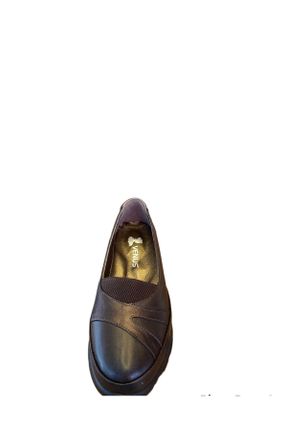 کفش کژوال قهوه ای زنانه چرم طبیعی پاشنه کوتاه ( 4 - 1 cm ) پاشنه ساده کد 353526130