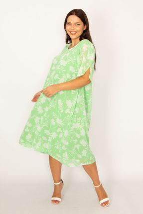 لباس سبز زنانه پلی استر ریلکس بافتنی کد 145012355