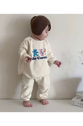 ست گرمکن سفید بچه گانه پاچه کش دار KİDS FACE - کد 353623821