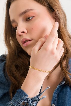 دستبند نقره طلائی زنانه 925 عیار ANDA - کد 353416523