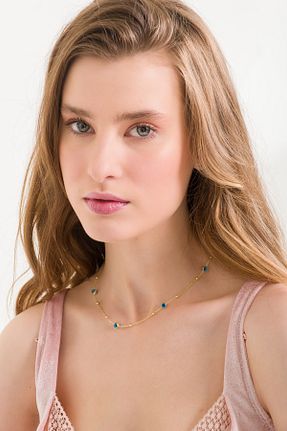 گردنبند نقره طلائی زنانه 925 عیار ANDA - کد 353640752